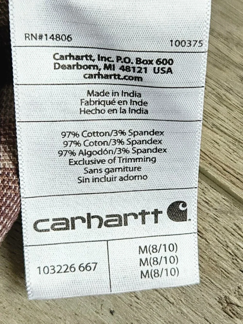 Carhartt Womens Medium Rugged Flex Plaid Flannel Shirt Brown Tan Button Up M 8 1 - Picture 9 of 9